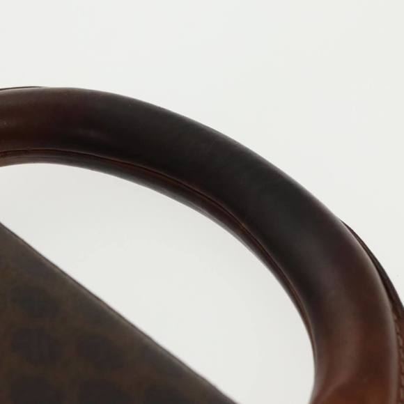 CELINE Macadam Canvas Hand Bag PVC Leather Brown Gold Auth 101152 - Picture 8 of 16